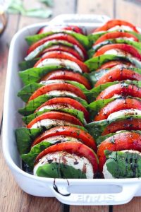 tomato mozzarella salad balsamico easter recipe
