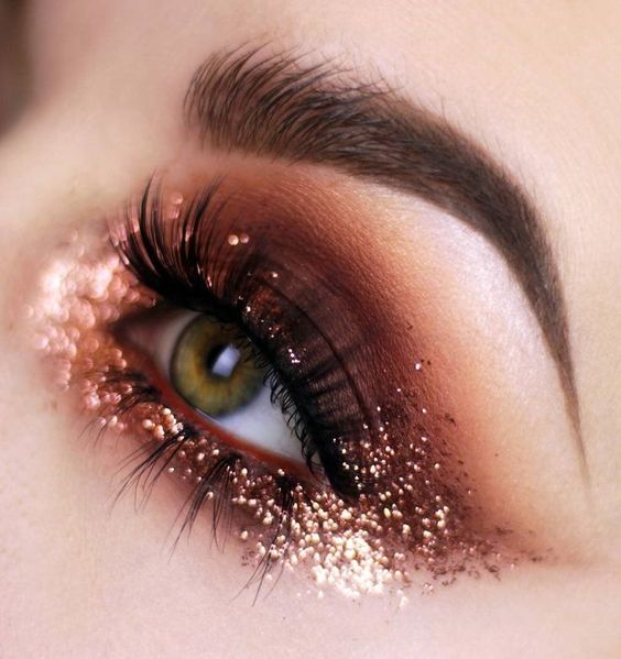 bronze-glitter-eye-look