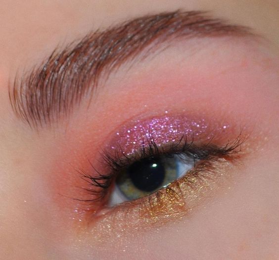 glitter-eye-make-up-pink-and-bronze