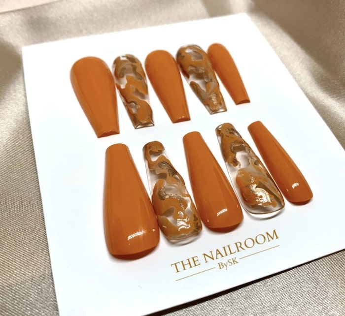burnt-orange-nails-press-on-nails